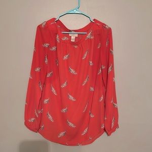 LOFT long sleeved blouse